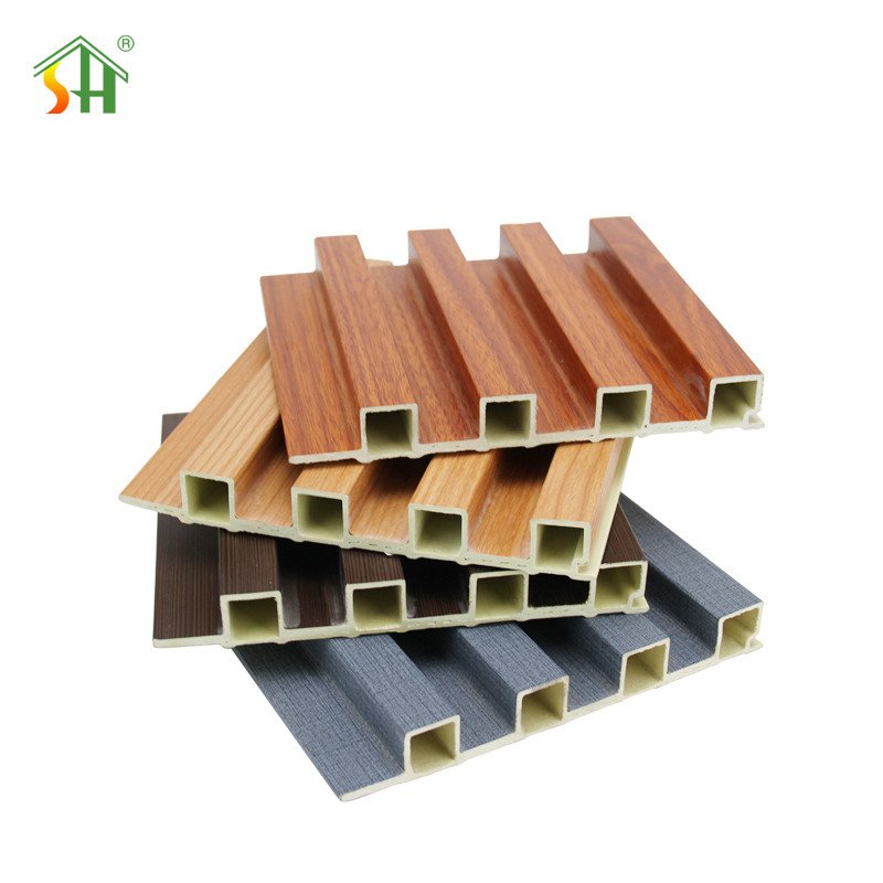 Wood-look exterior wall cladding